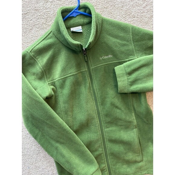 Columbia Steens Mountain Youth XL (Adult‎ Small) Lime Full Zip Pockets Hike Camp - Picture 1 of 9
